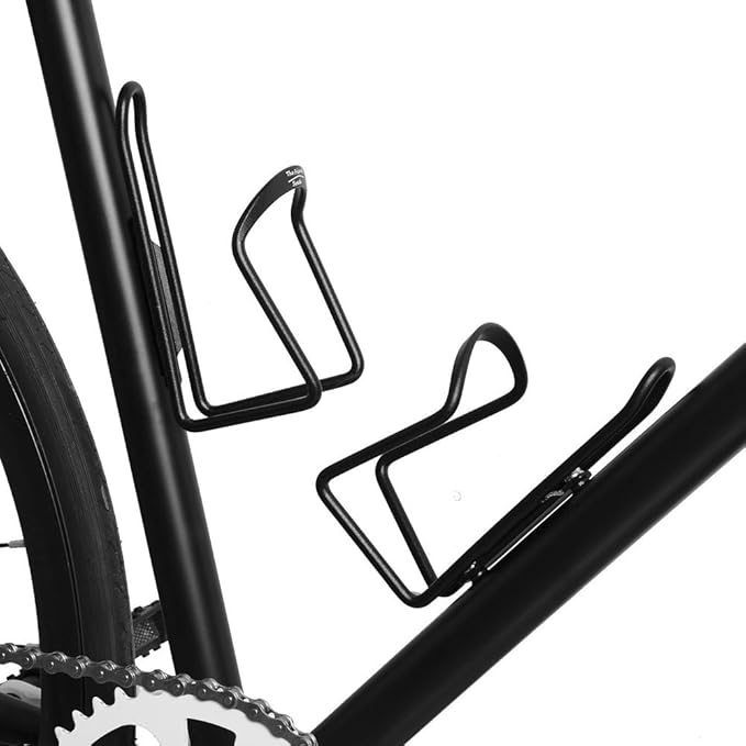 GCA 2 Pack Aluminium Water Bottle Rack Holder Bracket for Bike Bicycle (Black)