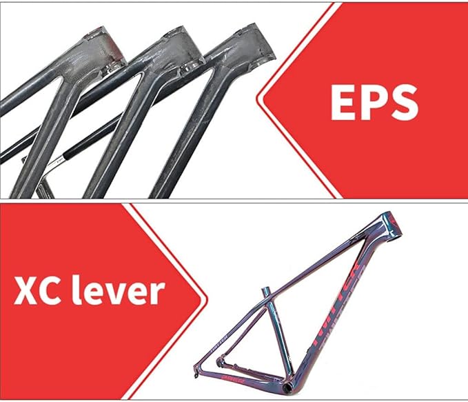 27.5er 29er Carbon Fiber Bike Frame 15''/17''/19'' Hardtail Mountain Bike Frame QR 135mm Disc Brake Internal Routing XC AM(Blue,29 * 15'')