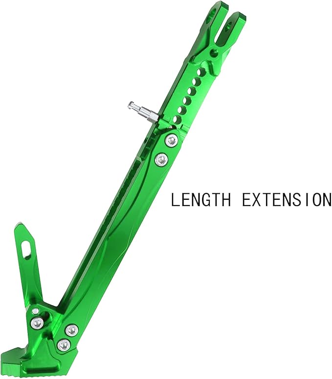 Universal Motorcycle Kickstand Adjustable Foot Side Support Parking Kickstand for Electric Motorbike Parking Foot Side Support Stand (Green-260-300)