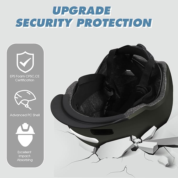 Bike Helmet, Shinmax Adult Cycling Helmet with USB Rechargeable LED Front and Back Light Bicycle Helmets for Men Women