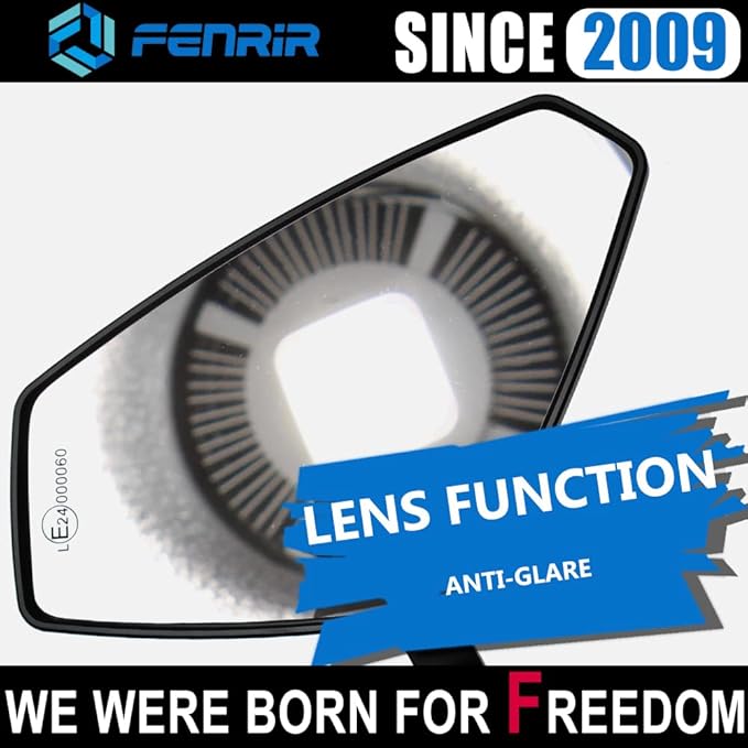 FENRIR Motorcycle Handlebar Bar End Mirror CNC Aluminum Black Cafe Racer Anti-vibration Anti-glare Large field of view universal 7/8" 22MM For Sport Naked Street Bike Cruiser Scooter