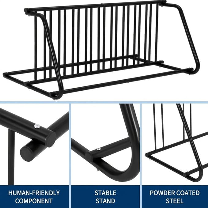 Commercial Grid Floor Bike Rack, Double-Side 10-Bike Rack 60" L,Grid Bikes Racks In Ground, Bicycle Floor Parking Stand, Bike Racks Garages, Stores, Schools & Universities Power Coated Steel