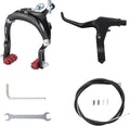 MEGHNA Bike Caliper Brake Set Aluminum Alloy Front and Rear Bike Brake Lever C Brake Set with Cables and Brake Pads Rim Brake for BMX Hybrid Bike Cruiser Bike Mountain Bike