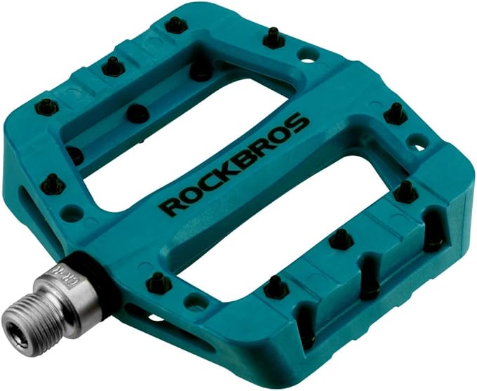 ROCKBROS MTB Pedals Mountain Bike Pedals Lightweight Nylon Fiber Bicycle Platform Pedals for BMX MTB 9/16"