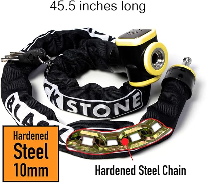 Crystal Vision Anti Theft Loud 130db Alarm Heavy Duty Bike Lock Weather Proof Multi Purpose