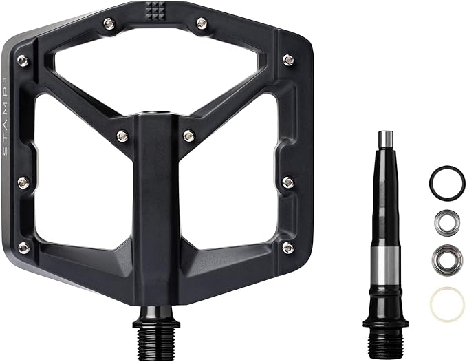 Crankbrothers Stamp Flat MTB Pedals - Size-Specific, Lightweight, Versatile, Durable Bike Pedals