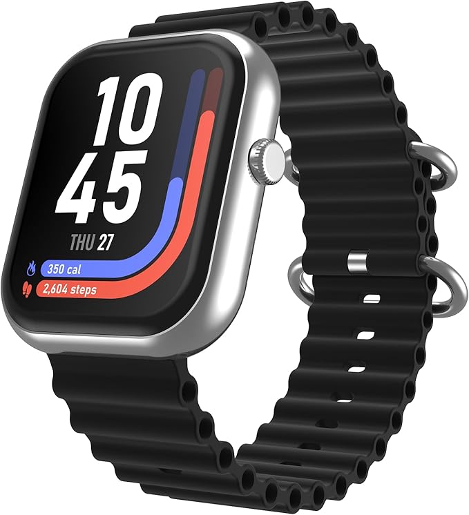 iTouch AIR 5 Smartwatch – 1.85” AMOLED Display, Bluetooth Calling, 100+ Sport Modes, Heart Rate, SPO₂, Stress & Sleep Tracking, IP68 Water Resistant, 7-Day Battery Life – for Android & iOS