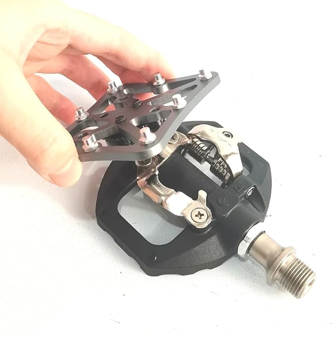 Clipless Clip-in Platform Adapter Pedal for Shimano SPD Pedals Aluminum Alloy Bike Pedal Adapter
