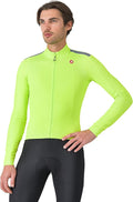 CASTELLI Men’s Puro 4 Jersey, Long Sleeve Mid-Weight Reflective Cycle Apparel for Early Morning Cool Road Cycling & Biking