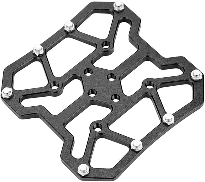 Keenso Bike Pedal Adapter, 1 Pair Aluminum Alloy Bike Bicyle Clipless Pedal Platform Adapters for