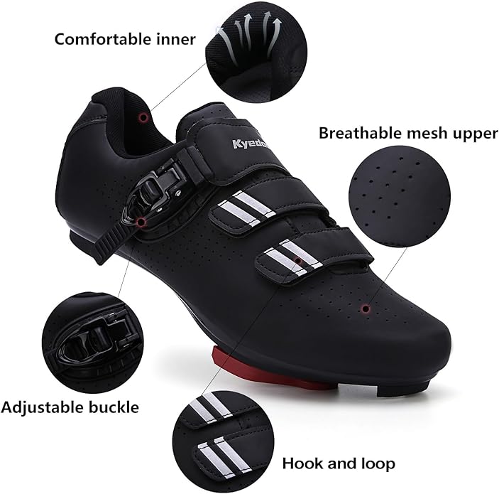 Mens Womens Cycling Shoes Compatible with Pelaton Bike Shoes Road Bike Shoes Riding Bicycle Pre-Installed with Delta Cleats Clip Indoor Outdoor Pedal