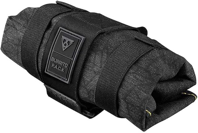 Topeak Burrito Pack – Compact Roll-Up Bike Tool Organizer with 3 Compartments & Water-Repellent Coating for Saddle, Frame, or Seatpost Mount