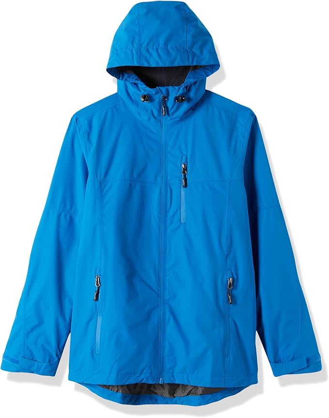 Outdoor Ventures Men's Packable Rain Jacket Waterproof Lightweight Raincoat with Hood Windproof Cycling Jackets