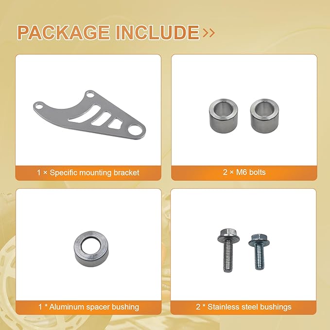 Mini Bike Hydraulic Brake Bracket for Coleman CT100U 98cc 3.0HP Minibike Powersport Rear Brake Caliper Mount Replacement Parts Silver