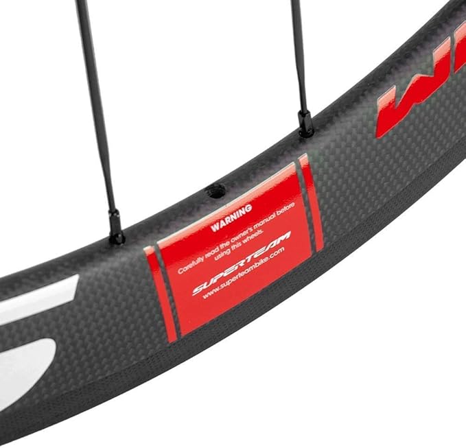 Superteam 50mm Clincher Wheelset 700c 23mm Width Cycling Racing Road Carbon Wheel Decal