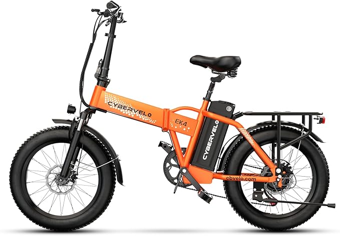 YorkE 1000W Folding Electric Bike, 48V 20AH Large Removable Battery E Bike, 30+MPH, 80 Miles Max Range, 20" Fat Tire Electric Bike for Adults, Adult Electric Bicycles for Commute, 7-Speed