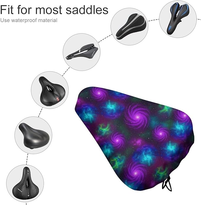 Adjustable Exercise Bike Seat Cover, Soft Cushion Indoor Outdoor Dust Resistant Protection