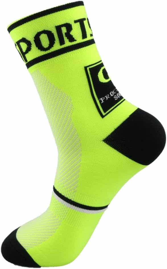 Libar Men's Cycling Socks Unisex Breathable Sports Running Trekking Athletic Basketball Socks