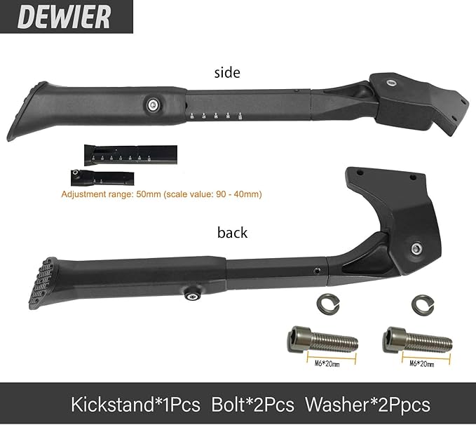 Bike Kickstand Aluminium Adjustable Center Bicycle Kickstand suitable Rear Side Bicycle Kickstand Fit for 26" 27.5" 29" 700C Bike Kick Stand for Bicycles Kickstand