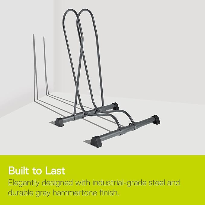 Delta Single Bike Stand Floor Cycle (2-Pack) - Tool-Free Adjustable Bike Racks for Mountain, Fat Tire, Road Bikes, Freestanding Bicycle Rack for Garage Parking