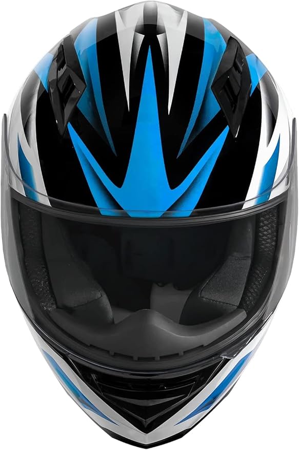 VCAN VX Lightweight Full Face Motorcycle Street Bike Helmet with Extra Tinted Visor, Coolmax Technology & OTG Ready, DOT Approved
