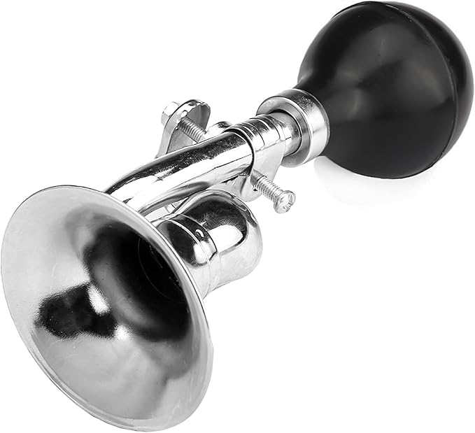 Coolrunner Bugle Horn, Retro Clown Horn, Kids Bike Horn, Classic Vintage Metal Twist Loudspeaker Siren Hooter Snail Air Horn for Vehicles Bicycles Golf Cart