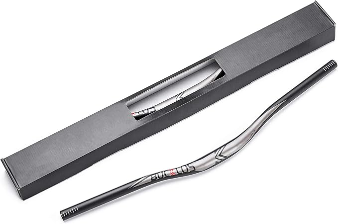 BUCKLOS 25.4/31.8mm Mountain Bike Handlebars Flat/Riser Bar, Aluminum Alloy MTB Handlebar 660/720/780mm, Premium Matter Mount Bikes Bicycle Handle Bar.