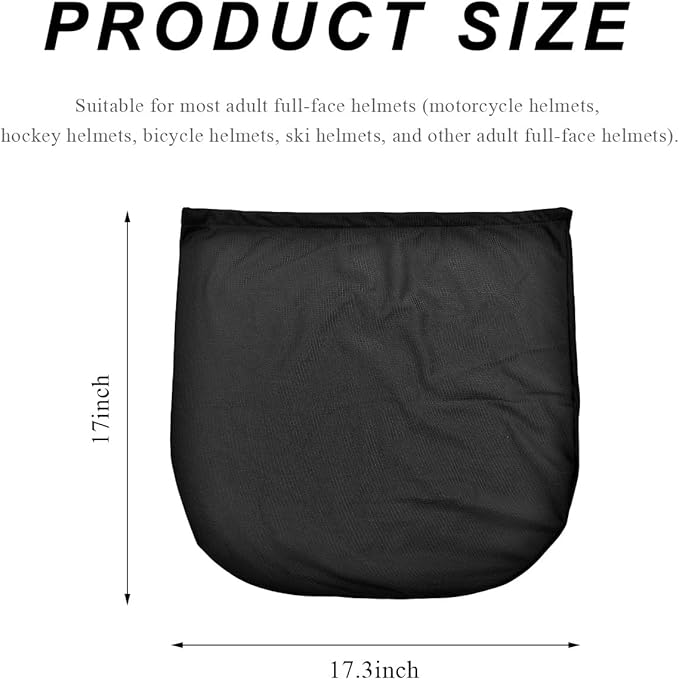 Motorcycle Helmet Bag, Helmet Protection Drawstring Bag Made of Nylon Cloth, Large Capacity Helmet Storage Bag for Motorcycle Bicycle, Universal Motorcycle Accessories (Black)