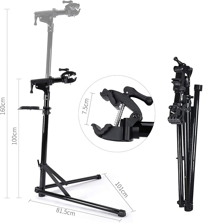 CXWXC Bike Repair Stand -Shop Home Bicycle Mechanic Maintenance Rack- Bike Workstands for Mountain Bike and Road Bike (D:Black Blue)