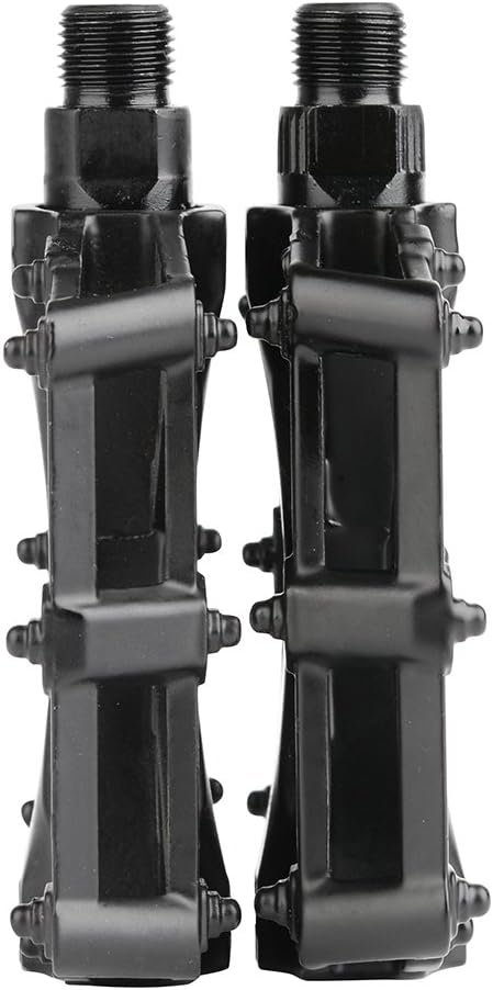 Aluminium CNC Bike Pedals 9/16", Lightweight Mountain Road Bike Pedal with 16 Anti-Skid Pins Bicycle Pedals for MTB BMX