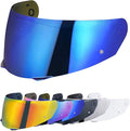 VCOROS HJ-33 Motorcycle Helmet Visor I90 Motorcycle Visor Shield Compatible with i90 i91 Modular Helmets UV Protected Helmet Accessories (Chrome Blue)