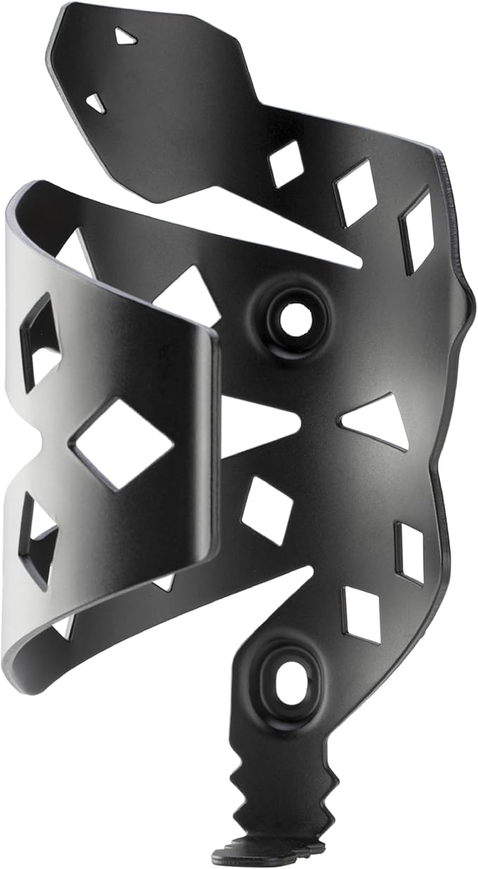 Portland Design Works Water Bottle Cage - Lightweight Water Bottle Holder for Bikes, RATTLESNEK KEJ, Black - Right Opening