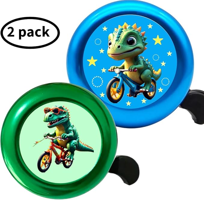 Bike Bell – Fun Unicorn & Dinosaur Designs, Loud Crisp Sound, Durable Metal Bicycle Bell for Boys & Girls (Multiple Colors & Styles)
