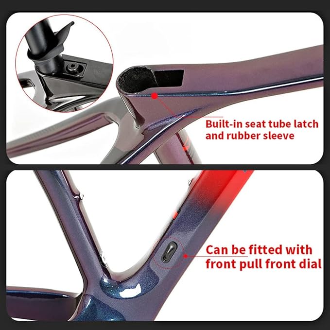 Carbon Bike Frame 27.5er 29er Hardtail Mountain Bike Frame 15'' 17'' 19'' XC Disc Brake Frame Thru Axle 12 * 142mm Internal Routing(Orange,19'')