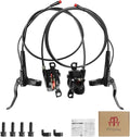 MT200 E-Bike Hydraulic Disc Brakes Set, 2-Pin 2-Piston Ebike Hydraulic Brakes Set, Pre-Bled with Mineral Oil Electric Power-Off Hydraulic Brakes for eBike, MTB, Electric Scooters