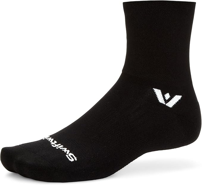 Swiftwick ASPIRE FOUR Trail Running, Cycling Crew Socks, Firm Compression Fit