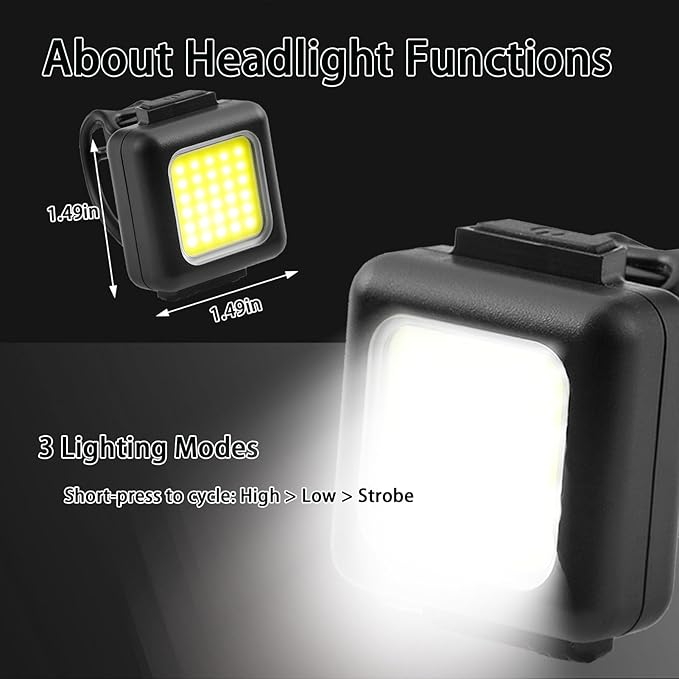 Bike Lights Set [3+3 Modes], Rechargeable Bicycle Light Set Ultra Bright, IPX5 Waterproof Bike Lights for Night Riding, Bike Headlight and Tail Light Reflectors