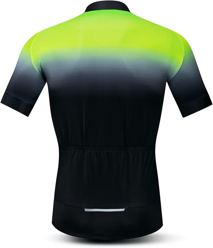 Men's Cycling Jerseys Tops Biking Shirts Short Sleeve Full Zipper Bike Clothing