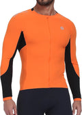 Nepest Mens Cycling Jersey Long Sleeve Bike Jersey UPF 50+ Road Biking Shirts Clothing with 4 Rear Pockets