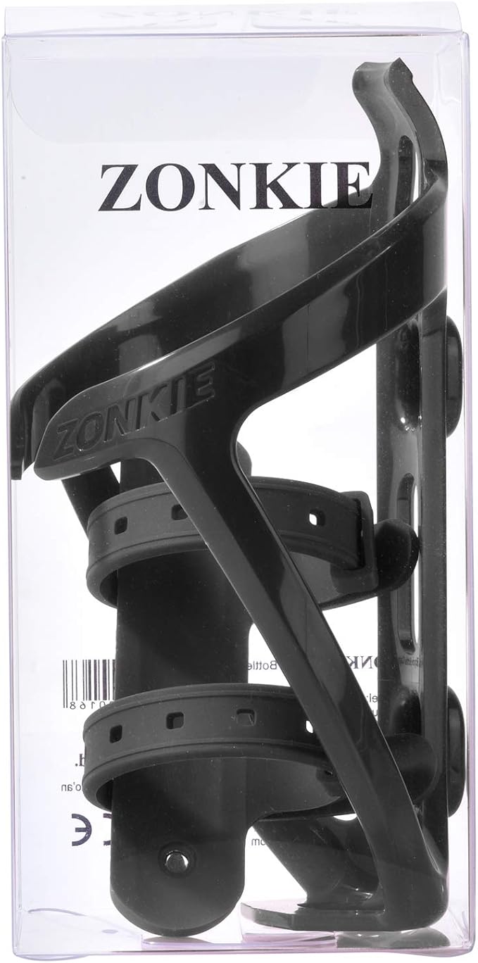 Bicycle Bottle Cages, Plastic Bike Bottle Holder with Cage Mounting Base (Black)