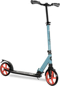 LaScoota Kick Scooter for Kids Ages 6+, Teens & Adults, Large 8" Sturdy Urethane Wheels. Adjustable Handlebar, Lightweight, Foldable, 220lbs Max Load