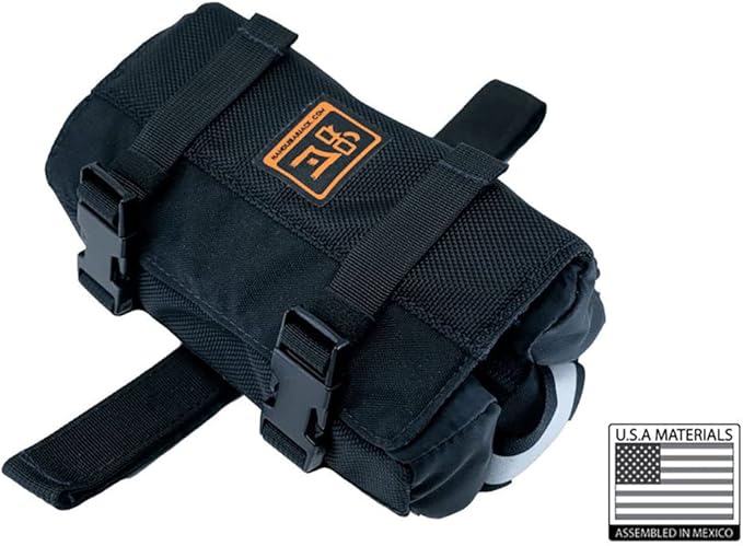 Handlebar Jack - Storage Bag Tool Pack for e-Bike and Cycle, 3 Storage Pouches and 1 Mesh Pocket, Water Repellent Nylon, Durable, Lightweight, Easy Storage, Mounting - Bag Only (NO Tools Included)