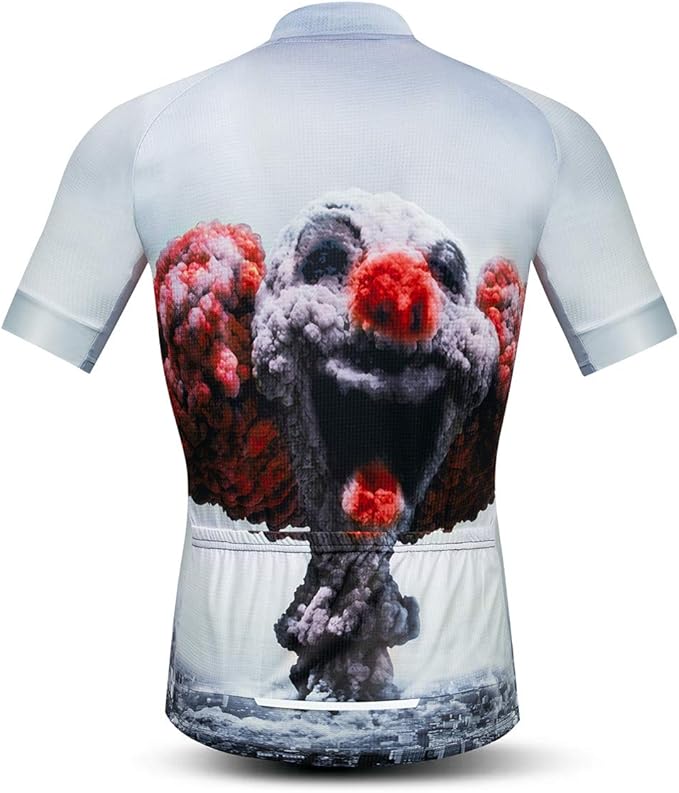 Men's Cycling Jerseys Wolf Print Bicycle Shirts Summer Road Bike Clothes Quick Dry Breathable