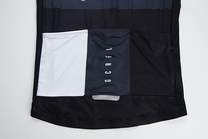 GCRFL Cycling Jersey Men Shorts Sleeves Road Bike Jersey Bicycle Tops Shirt, Zipper Pocket UPF 50+ Lightweight PRO Race Fit