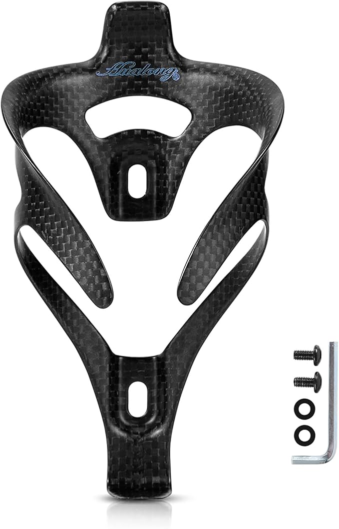 Ultra Light Carbon Fiber Bike Water Bottle Cage Holder for Road Bikes Mountain Gravel e Bike , for Diameter 70-74 mm Water Bottle, (Weight 16±2g) Black Matte