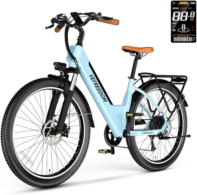1000W/1500W Peak Electric Bike for Adults,up 80 Miles Removable Battery Ebike, 26/24''" UL Certified Electric Mountain E Bike,Adult Electric Bicycles for Commute Beach Snow