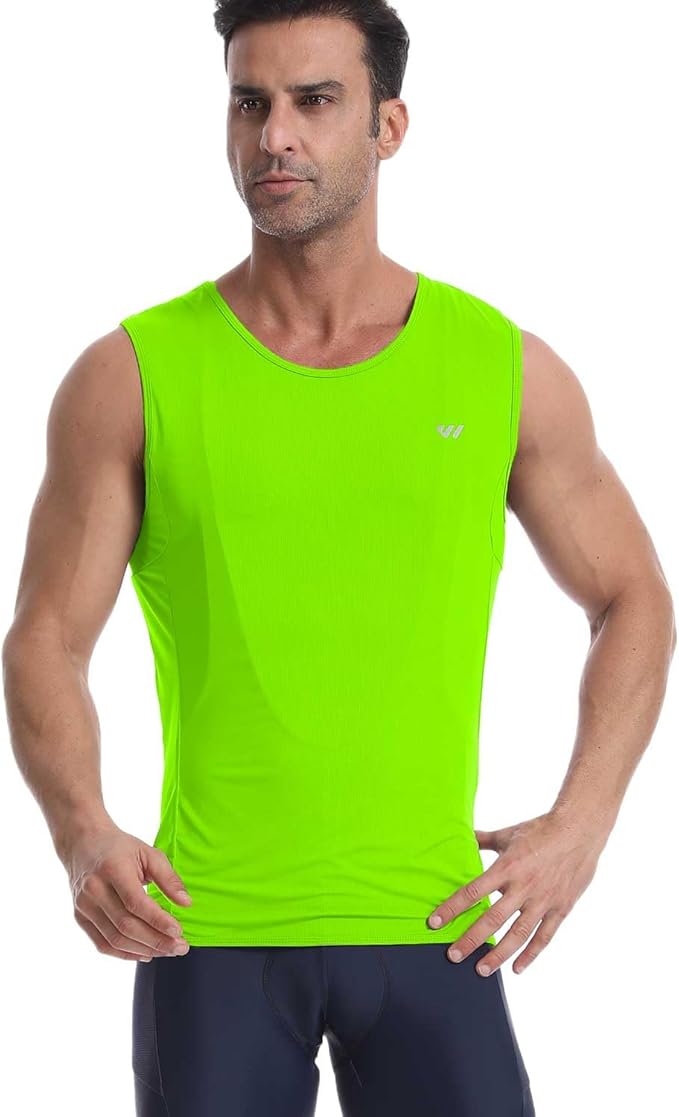 Lo.gas Sleeveless Cycling Jersey Men, Biking Base Layer Breathable and Lightweight with Back Pocket Sports Vest