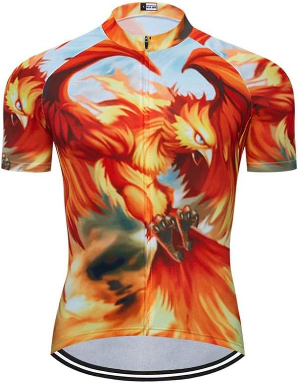 MOXILYN Men's Cycling Jersey Full Zip Riding Clothing Mountain Bike Tops Quick Dry - Bike Shirts