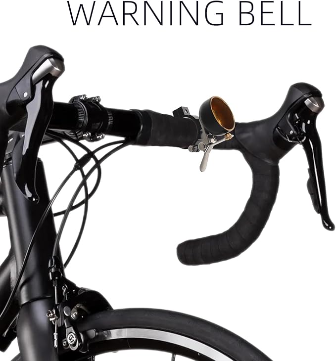 Vintage Bike Bell and Bicycle Horn and Adults, Black Metal Cycling Bell with Loud Warning Sound, Retro Handlebar Ring for Road, Mountain Bikes, Scooters, and Outdoor Safety