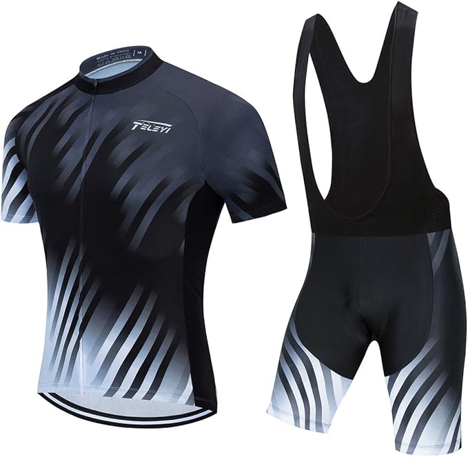 Men's Cycling Jersey Set, Summer Mountain Bike Clothing Short Sleeved Riding Jerseys